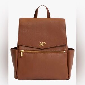 Freshly Picked Classic Mini II Vegan Leather Diaper Bag Backpack, Cognac